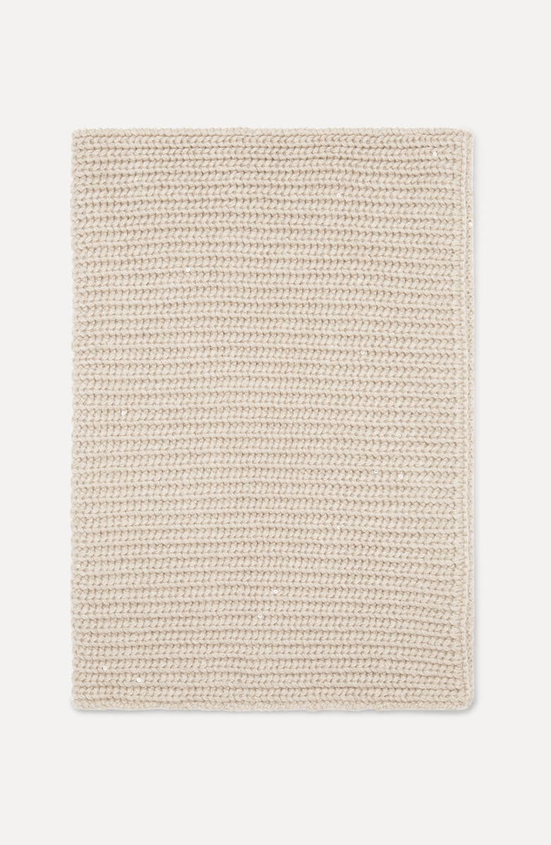 Brunello Cucinelli Dazzling neck warmer, Alternate, color, Beige