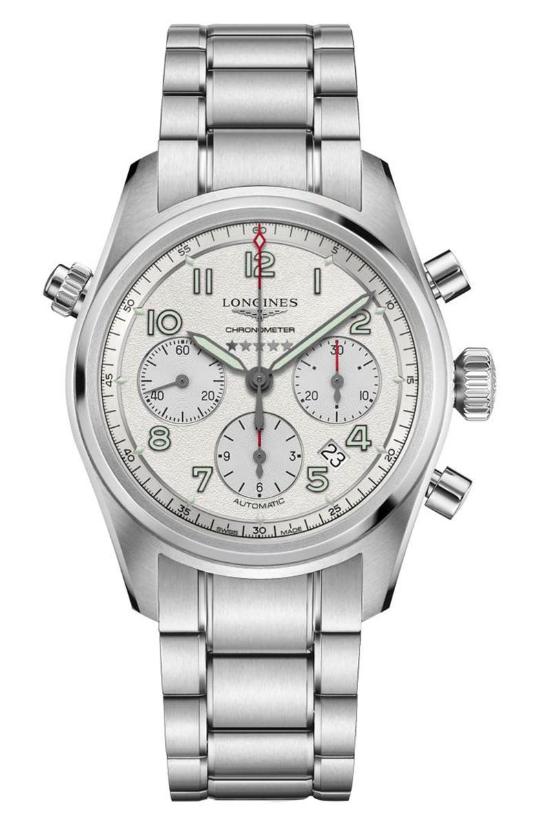 Longines Spirit Automatic Chronograph Bracelet Watch, 42mm, Main, color, 