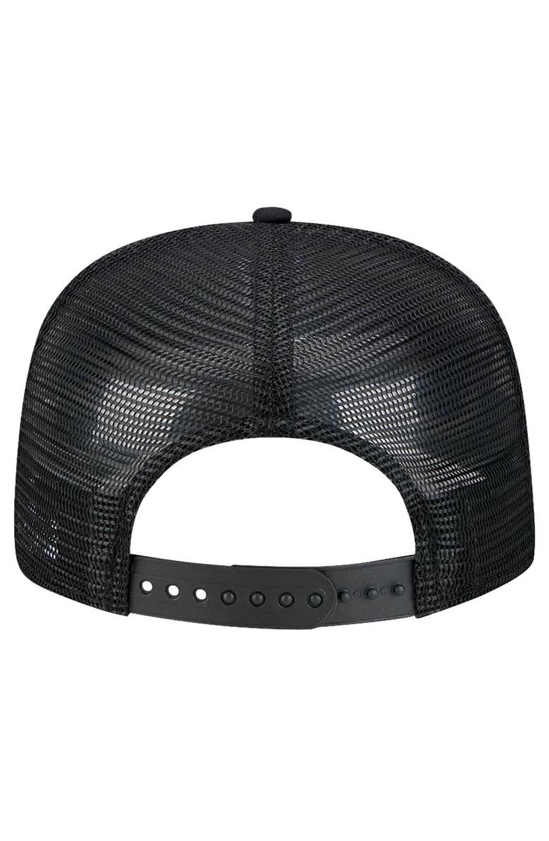 New Era Men's New Era Black Chicago Cubs Tone Foam Meshback Golfer Snapback Hat, Alternate, color,