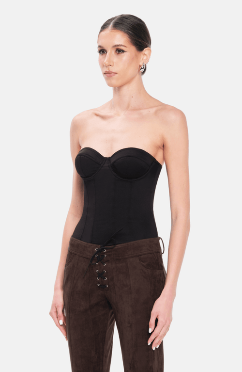 Ow Collection Reese Corset Top In Black