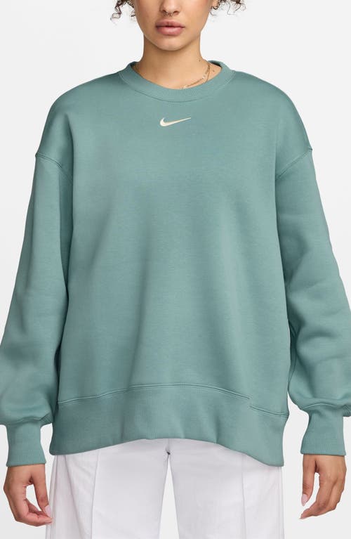 Nike Phoenix Fleece Oversize Crewneck Sweatshirt In Green