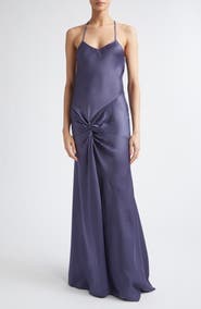 Victoria Beckham Draped Satin Camisole Gown