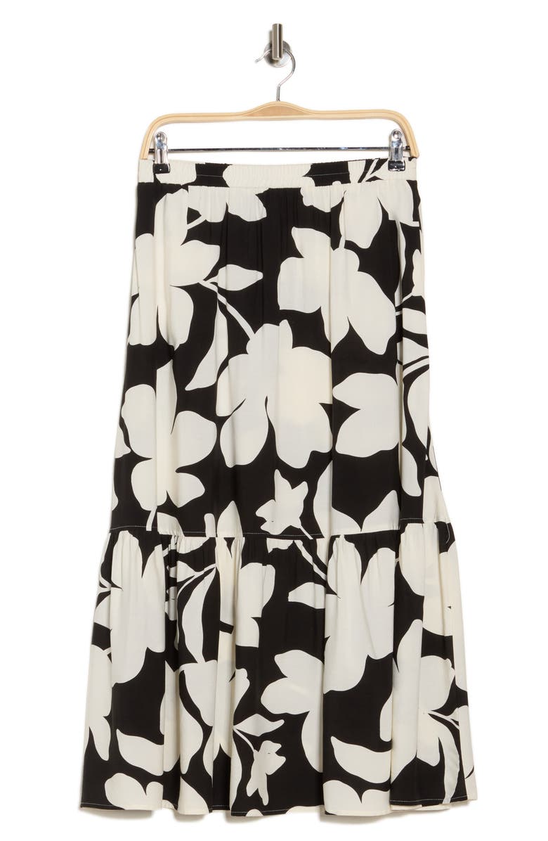 Ellen Tracy Tiered Pull-On Midi Skirt, Alternate, color, 