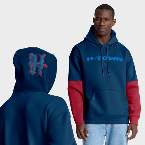 Men's Fanatics Navy Houston Texans Helmet Alt Pullover Hoodie