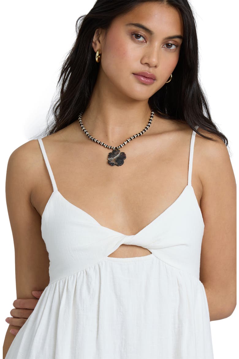 In a Twist Cotton Minidress, Alternate, color, SALT CRYSTAL