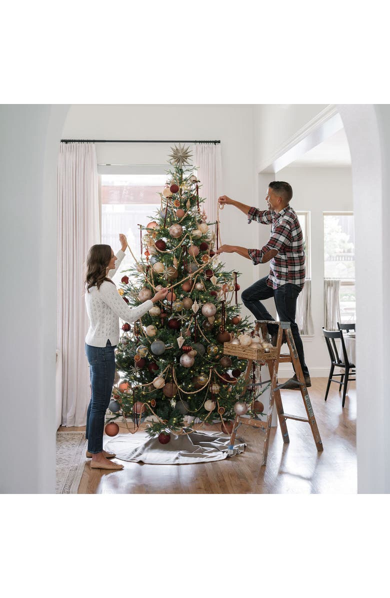 CG Hunter Ticking Stripe Reversible Tree Skirt, Alternate, color, Earth Tones