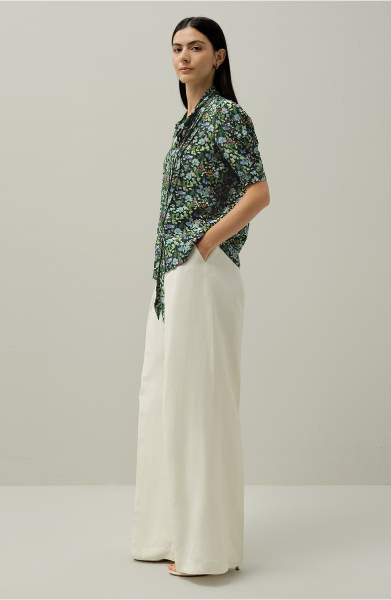 Lilysilk Puff-Sleeve Blouse - Made With Liberty Fabric, Alternate, color, Fairytale Forest