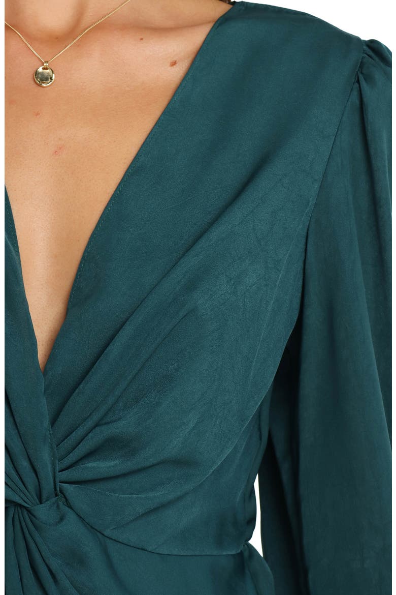 Kataleya Center Twist Long Sleeve Dress, Alternate, color, EMERALD