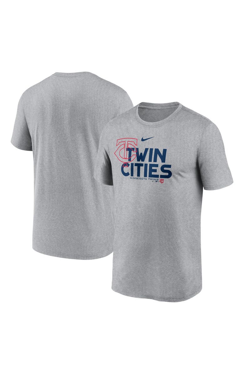 Nike Men's Nike Heathered Charcoal Minnesota Twins Local Rep Legend Performance T-Shirt, Main, color, Heather Charcoal