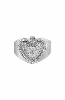 Mini Quartz Heart Ring Watch