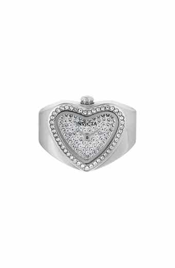 Mini Quartz Heart Ring Watch