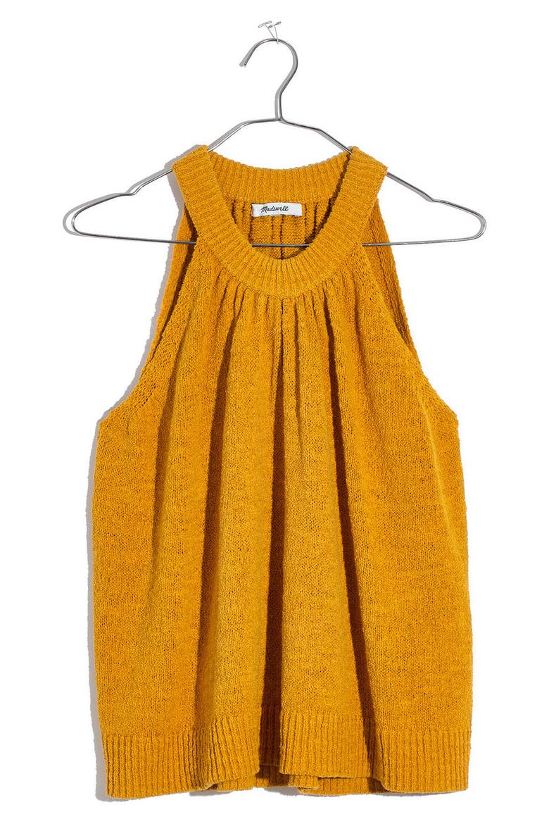 Gathered Sweater Tank, Main, color, TUNGSTEN GLOW