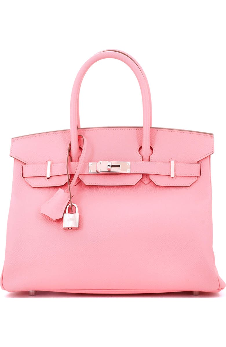 Pre-Owned Hermes Birkin Handbag Pink Epsom with Palladium Hardware 30, Main, color, Rose Confetti