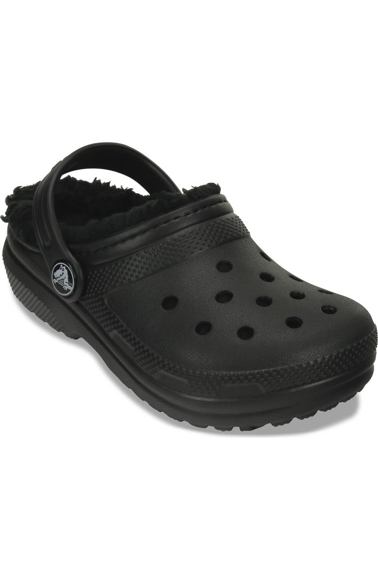 CROCS Kids' Classic Lined Clog, Main, color, Black/ Black