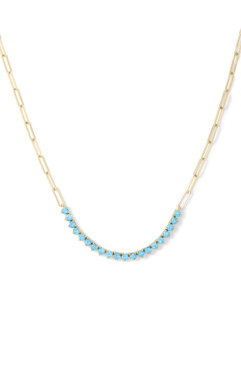 Not Your Basic Lab-Created Opal Necklace