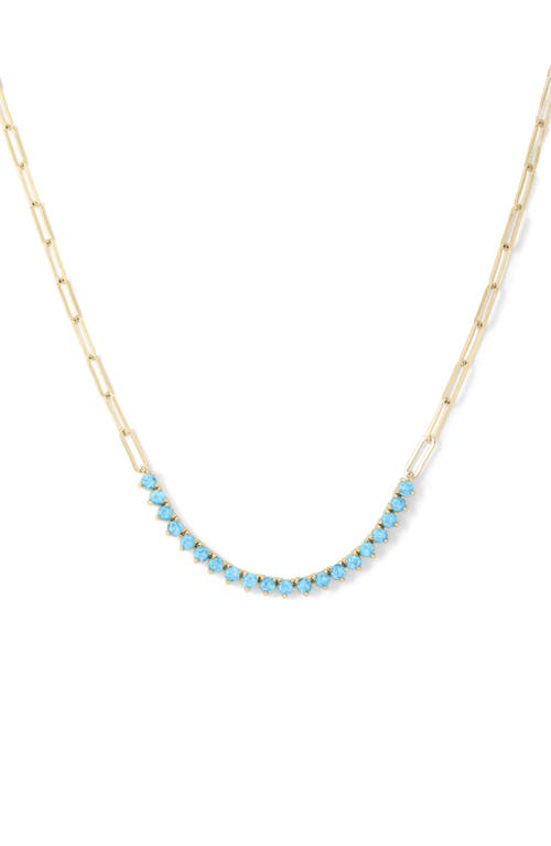 Melinda Maria Not Your Basic Lab-created Opal Necklace In Goldlue Opal