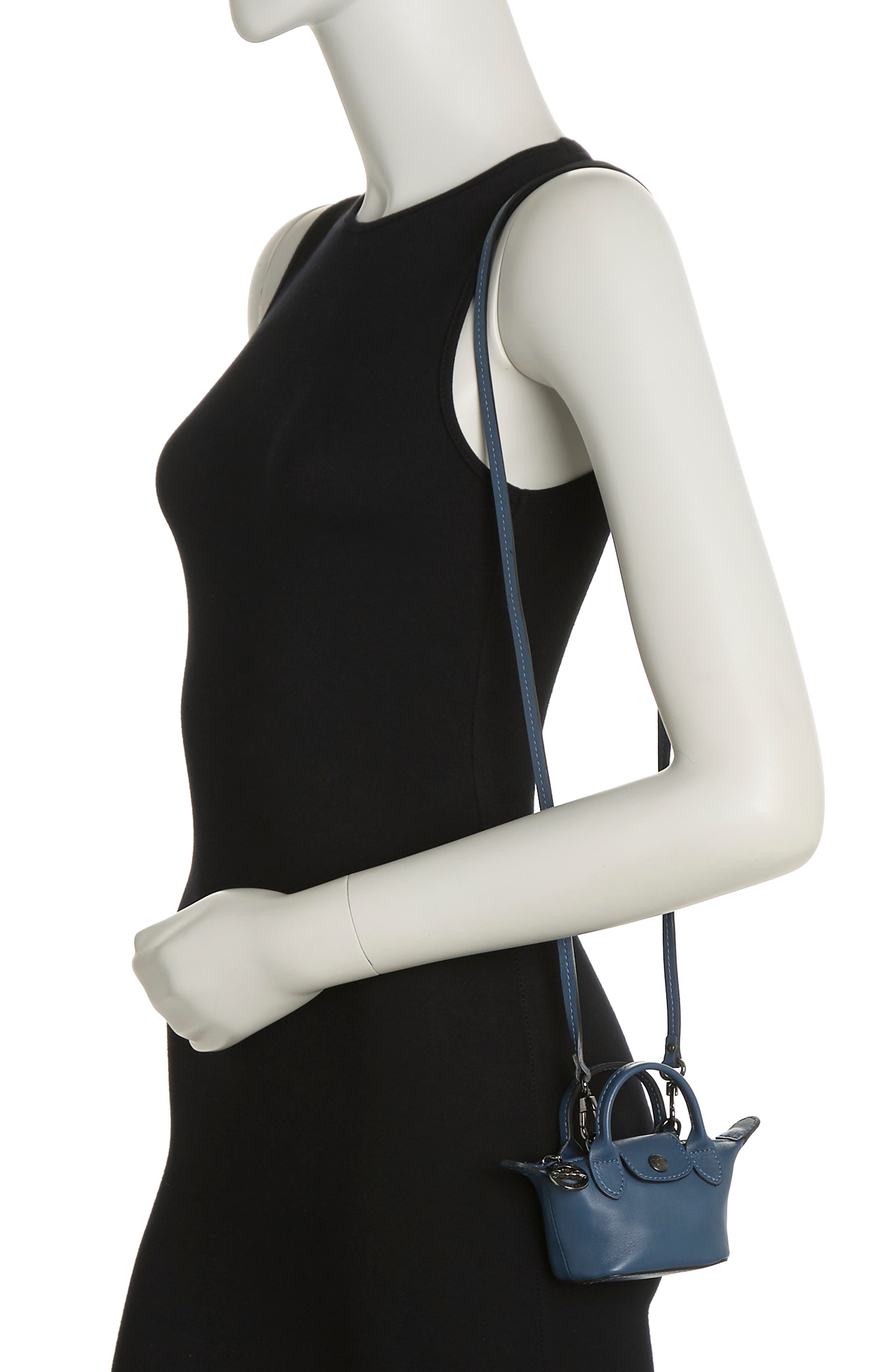 Longchamp Le Pliage Cuir Nano Crossbody Bag, Alternate, color, 