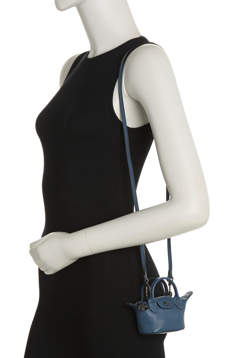 Longchamp Le Pliage Cuir Nano Crossbody Bag, Alternate, color,