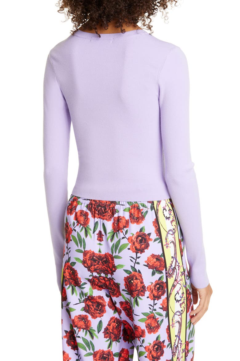 Ciara Ribbed Crop Sweater, Alternate, color, LAVENDER