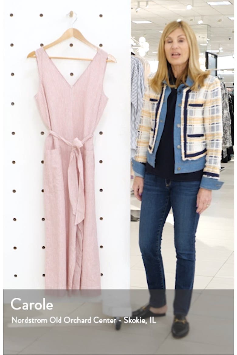 Lennon Tie Waist Linen & Cotton Jumpsuit video