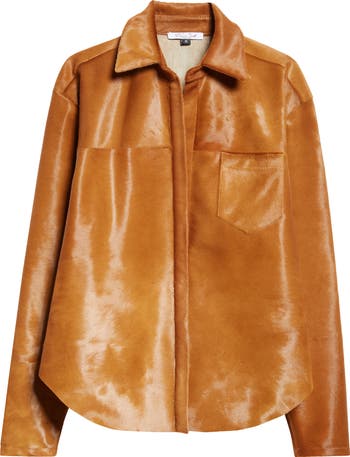 LaQuan Smith Genuine Calf Hair Shirt | Nordstrom LaQuan Smith Genuine Calf Hair Shirt | Nordstrom