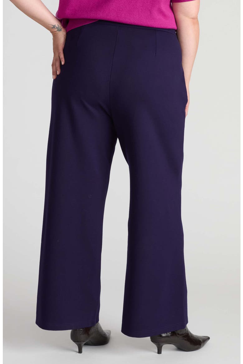 Stephanie Wide Leg Ponte Pants, Alternate, color, SUPERNOVA BLUE