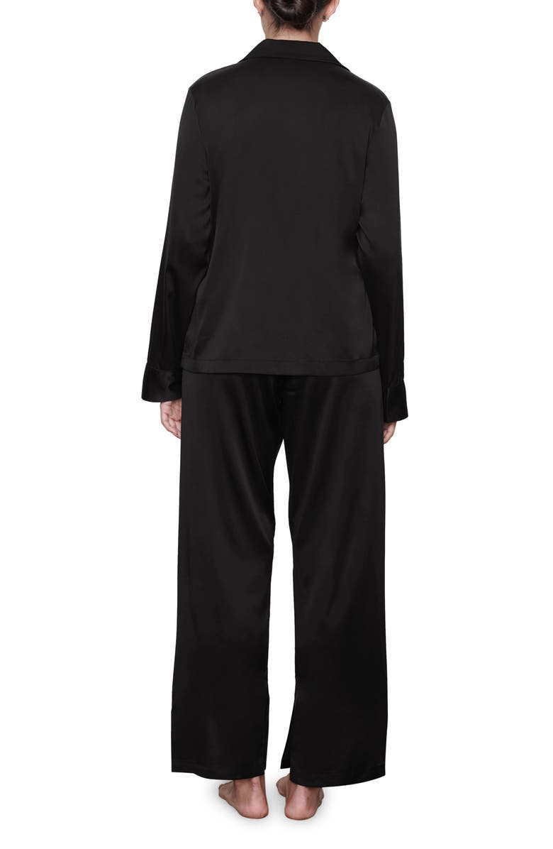 SKIMS Sandwashed Stretch Silk Button-Up Shirt, Alternate, color,