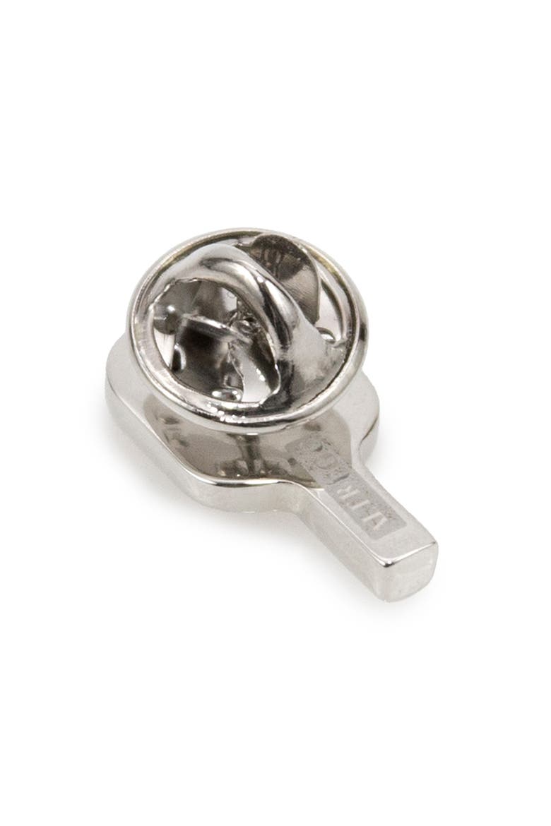 Pickleball Racket Lapel Pin, Alternate, color, SILVER