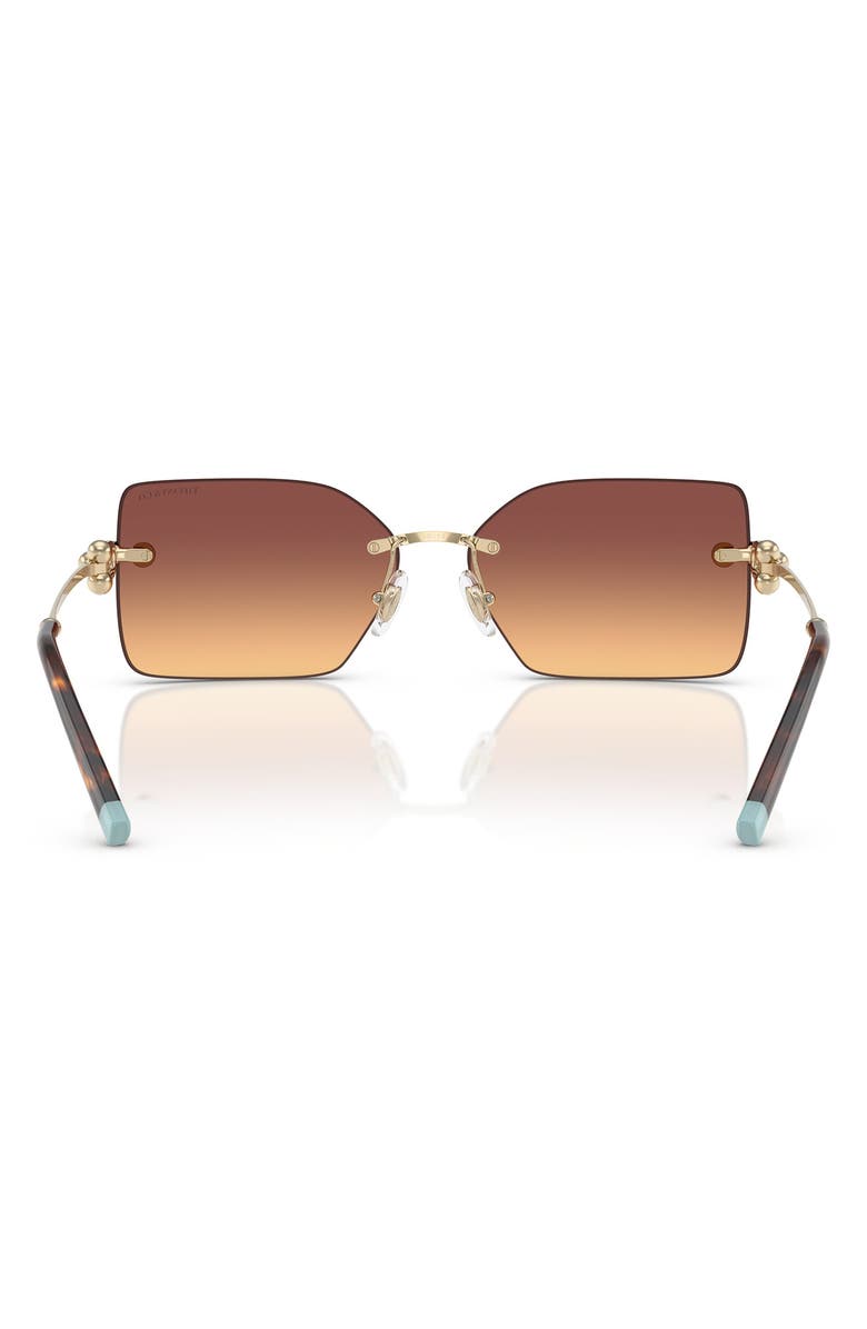 Tiffany & Co. 59mm Gradient Rectangular Sunglasses, Alternate, color, Violet