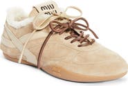 Miu Miu Gymnasium Genuine Shearling Lined Sneaker