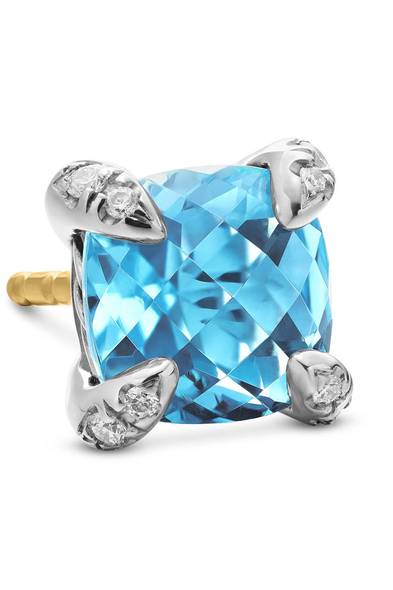 Chatelaine® Stud Earrings, 6mm, Alternate, color, BLUE TOPAZ