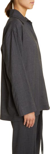 The Row Rigel Silk & Cotton Button-Up Shirt | Nordstrom