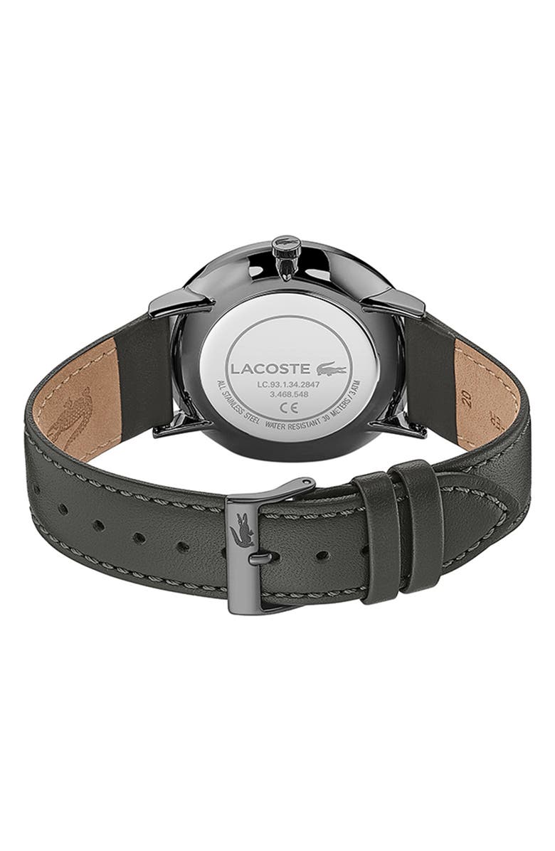 Lacoste Men's Moon Leather Strap Watch, 40mm, Alternate, color, 
