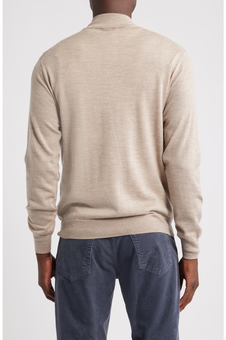 Autumn Crest Merino Wool Blend Quarter Zip Sweater, Alternate, color, LIGHT ELM