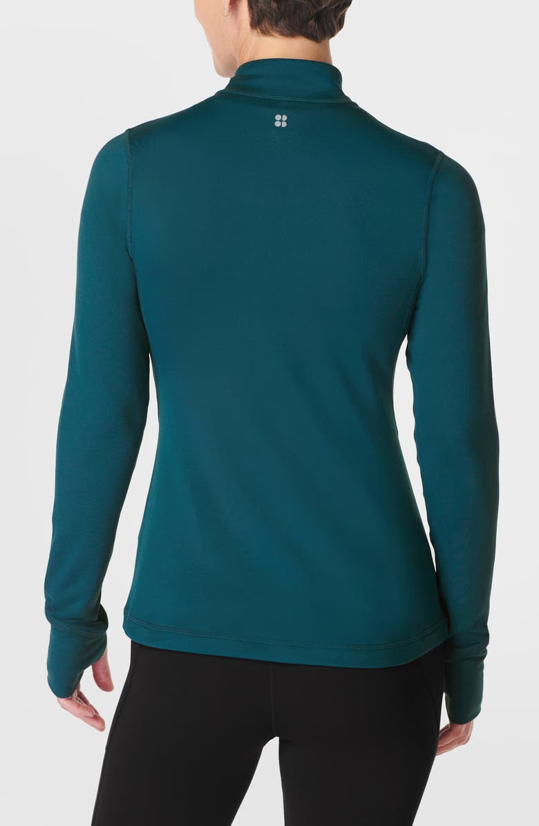 Sweaty Betty Therma Boost Running Half Zip Pullover, Alternate, color, Deep Green