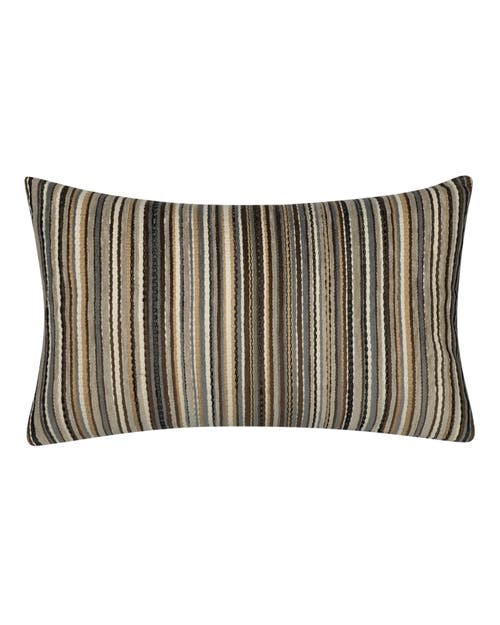 Elaine Smith Plush Velvet Stripe Indoor & Outdoor Woven Accent Pillow In Multi
