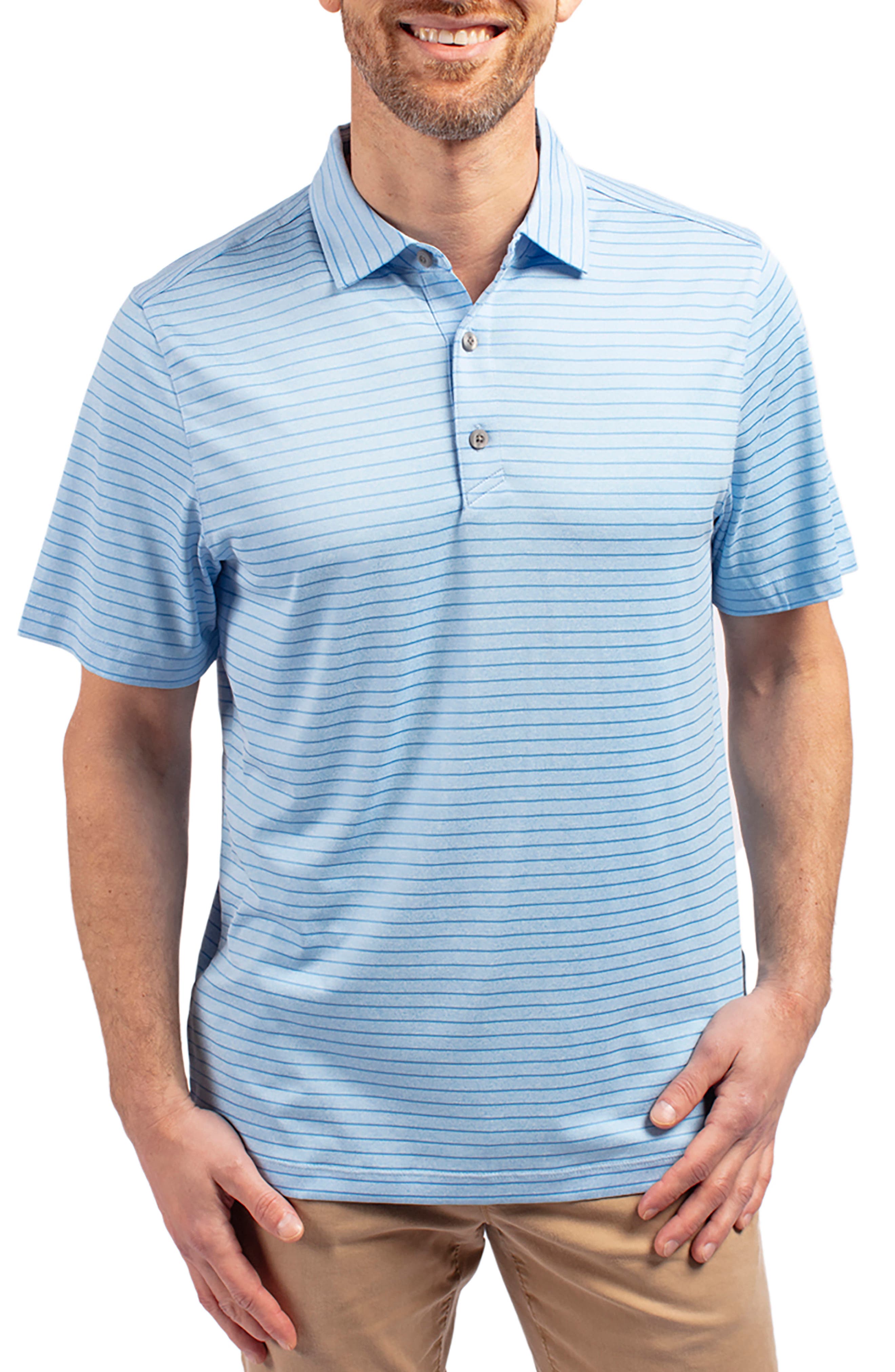 Forge Heather Stripe Recycled Blend Polo - image 5