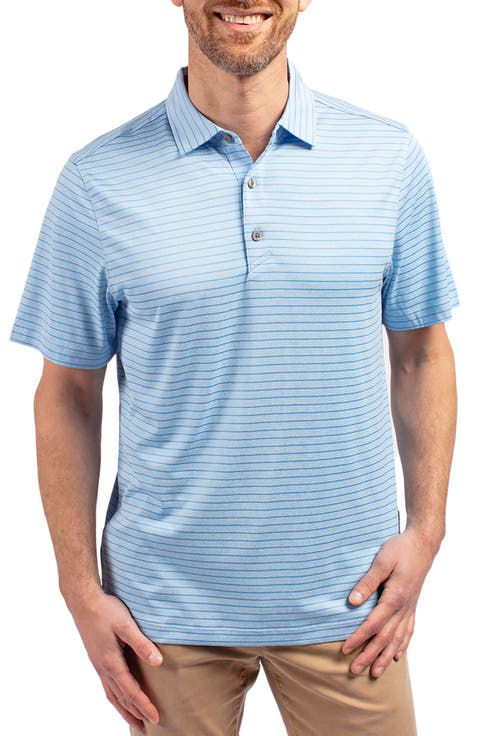 Forge Heather Stripe Recycled Blend Polo