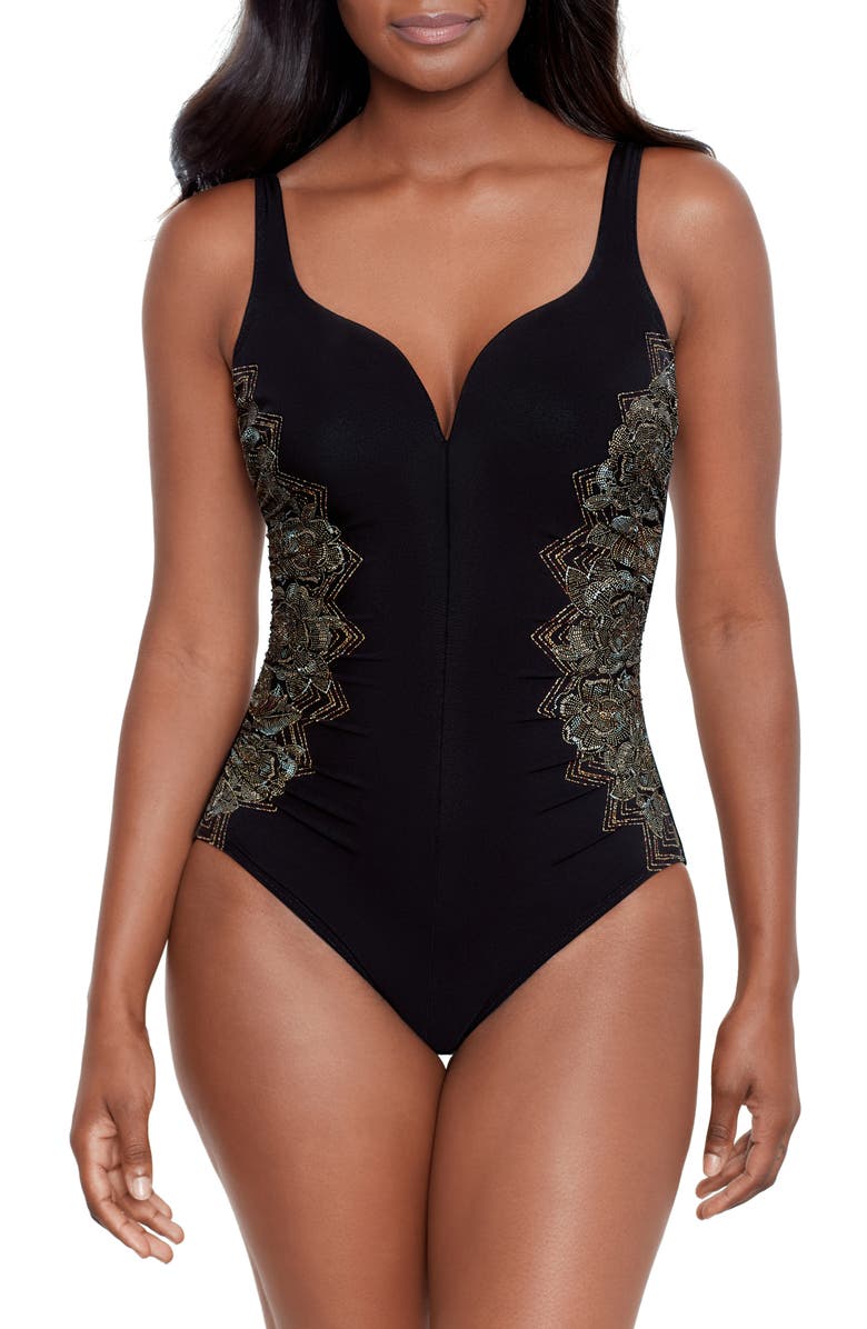 Miraclesuit<sup>®</sup> Petal Pusher Temptress One-Piece Swimsuit, Main, color,