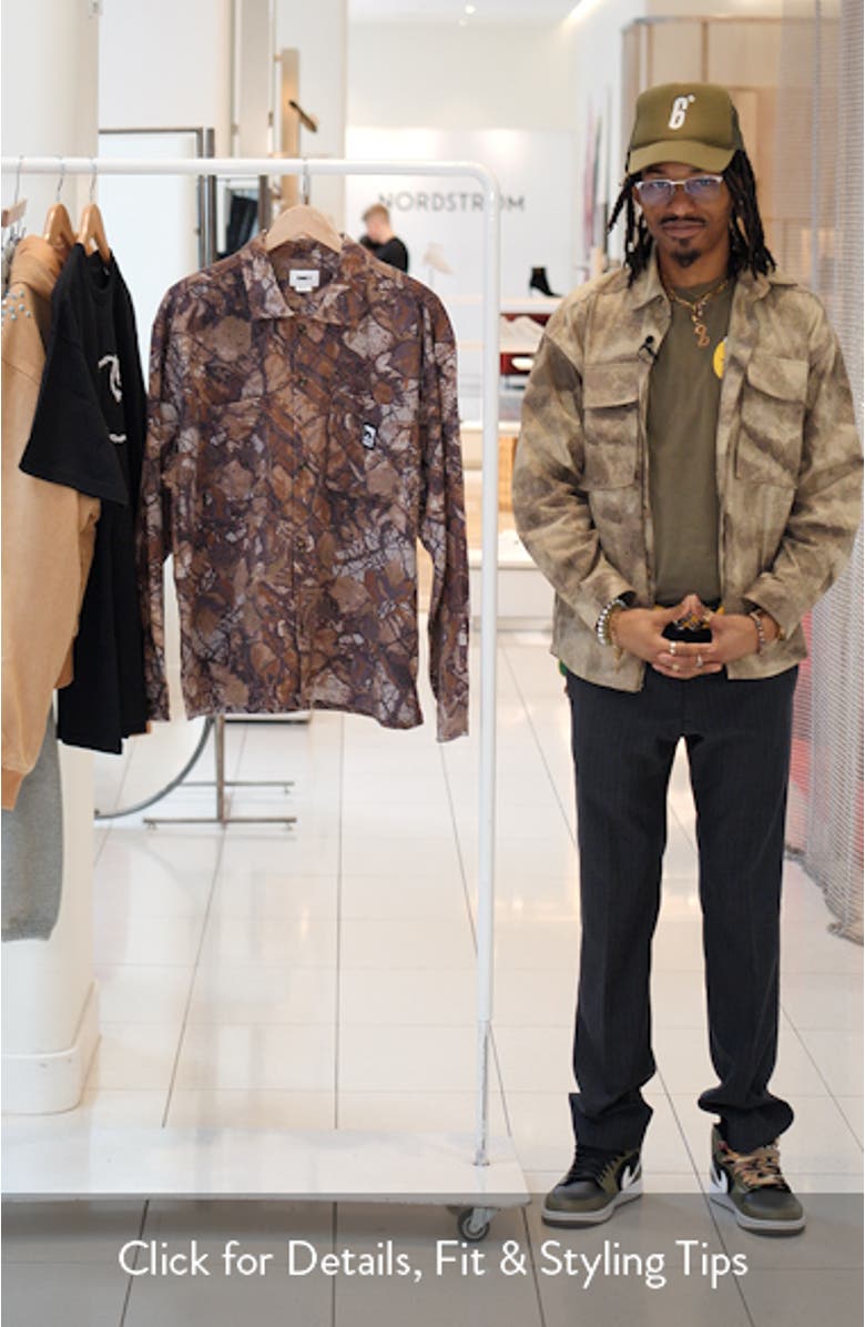 Fence Camo Cotton Twill Overshirt, sales video thumbnail