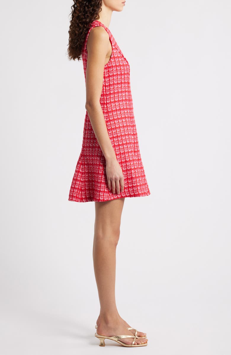 Lilly Pulitzer<sup>®</sup> Enya Bouclé Fit & Flare Dress, Alternate, color, Cranberry Red Fiesta Boucle