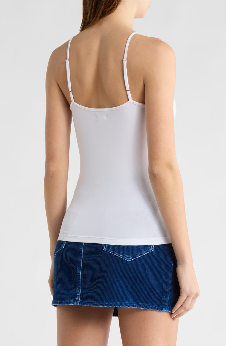 L'AGENCE Lavinia Square Neck Camisole, Alternate, color, White