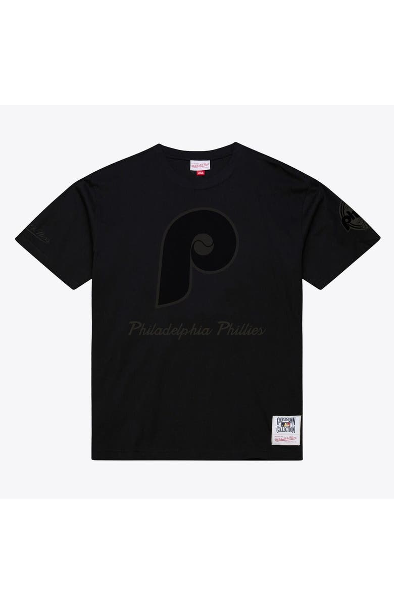 Mitchell & Ness Men Mitchell & Ness Black Philadelphia Phillies Cooperstown Collection Phantom T-Shirt, Main, color, Black
