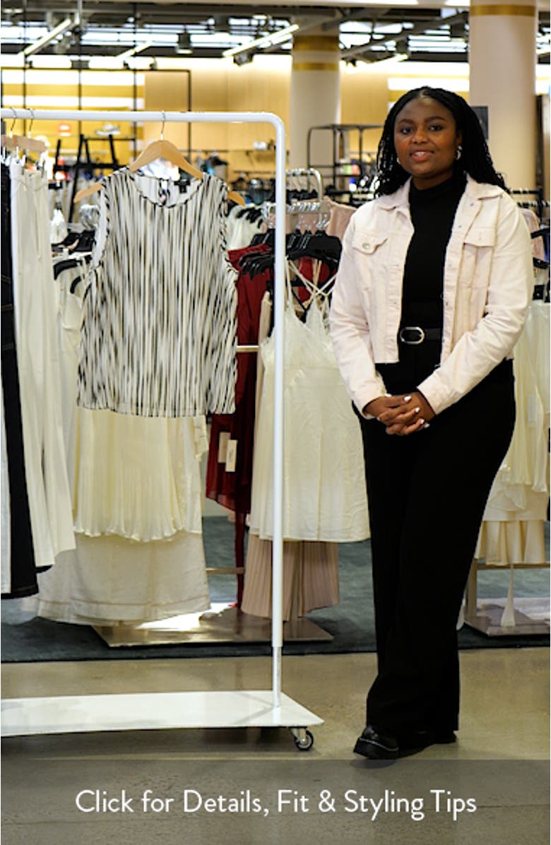 Stripe Sleeveless Pleated Shell, sales video thumbnail