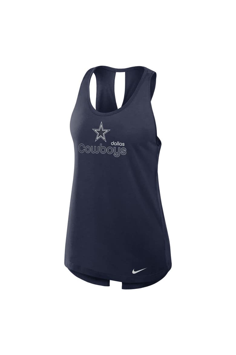 Women's Nike Navy Dallas Cowboys Plus Size Performance Tank Top, Alternate, color, Navy