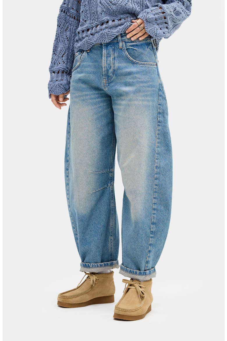 Renae Barrel Jeans, Main, color, LIGHT VINTAGE