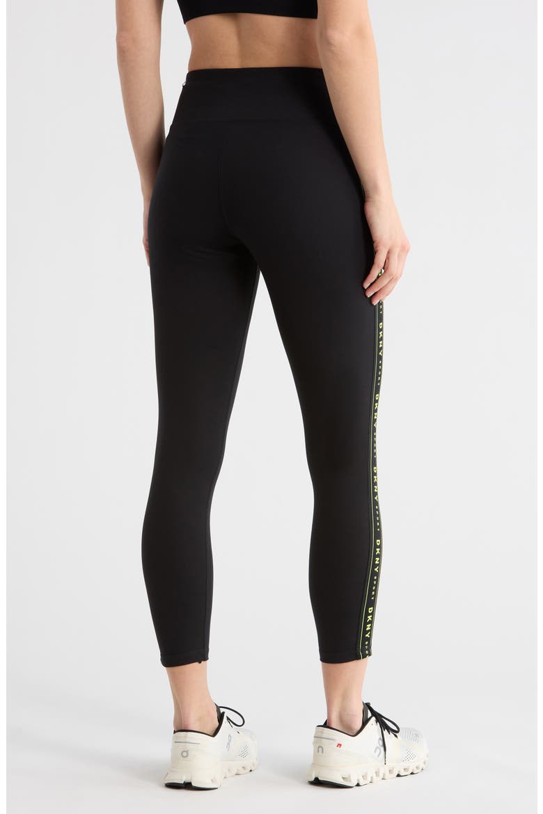Balance Compression High Waist 7/8 Leggings, Alternate, color, BLACK/ ZEST