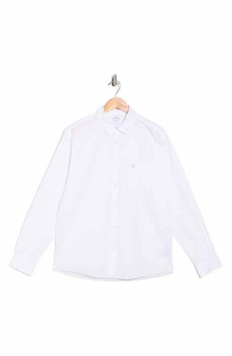 Brooks Brothers White Cotton Poplin Button-Down Shirt