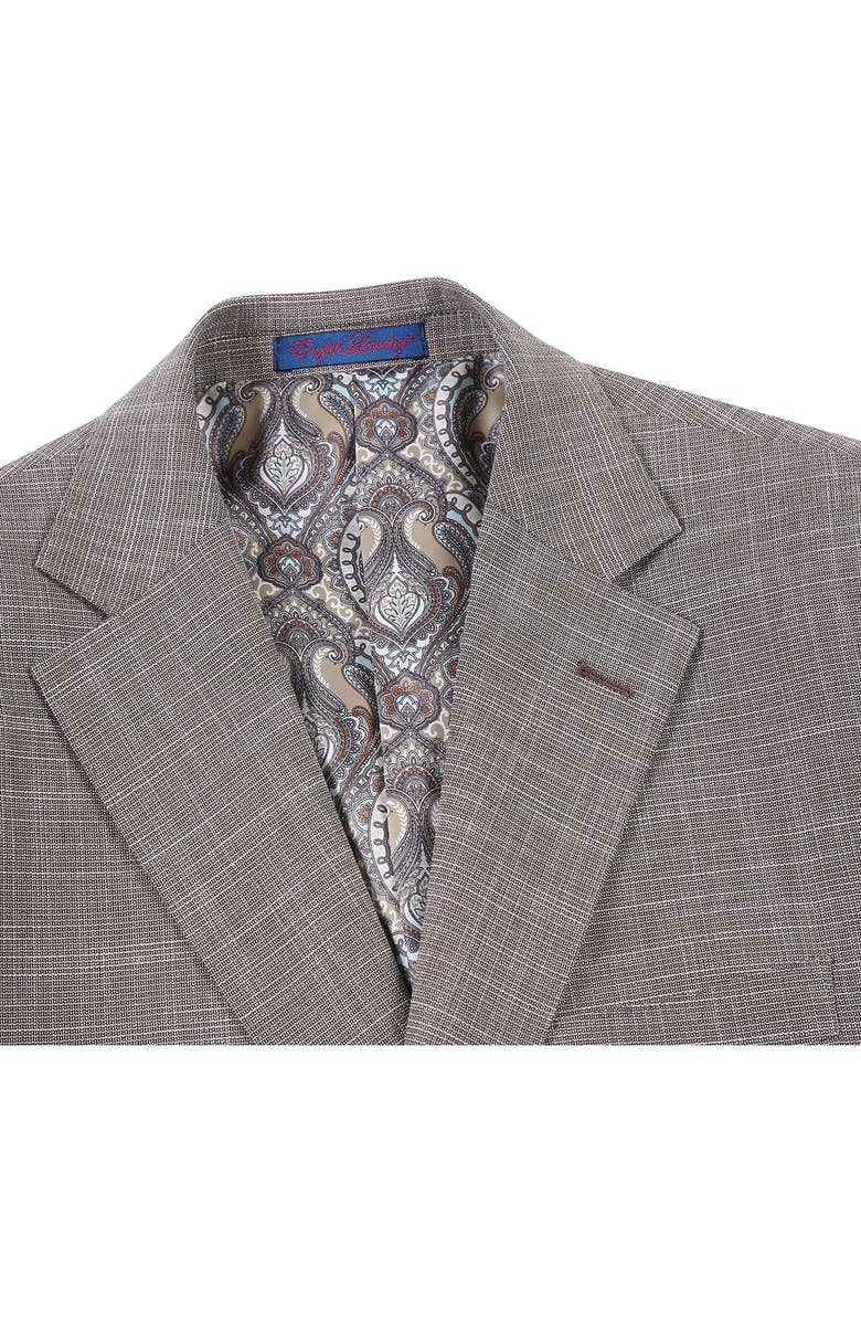 English Laundry Two-Button Flat Front Suit, Alternate, color, Brown