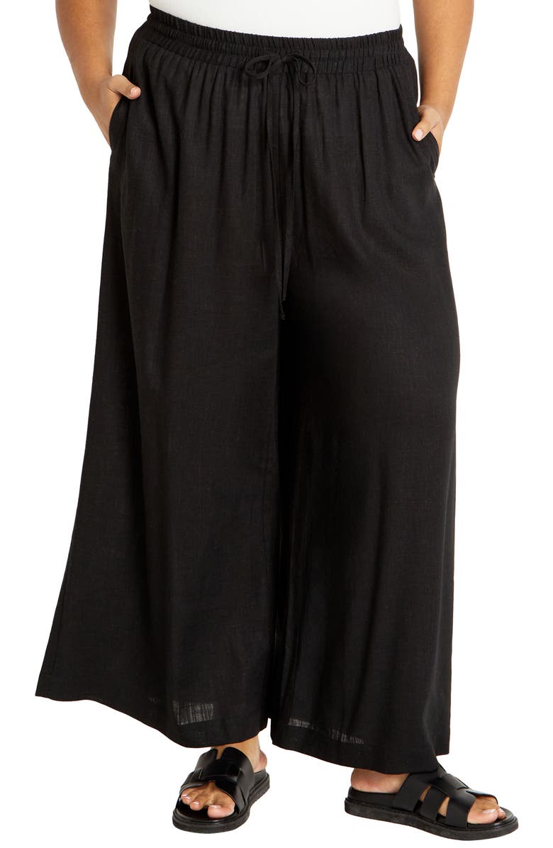 City Chic Ashley Crop Wide Leg Pants, Main, color, 